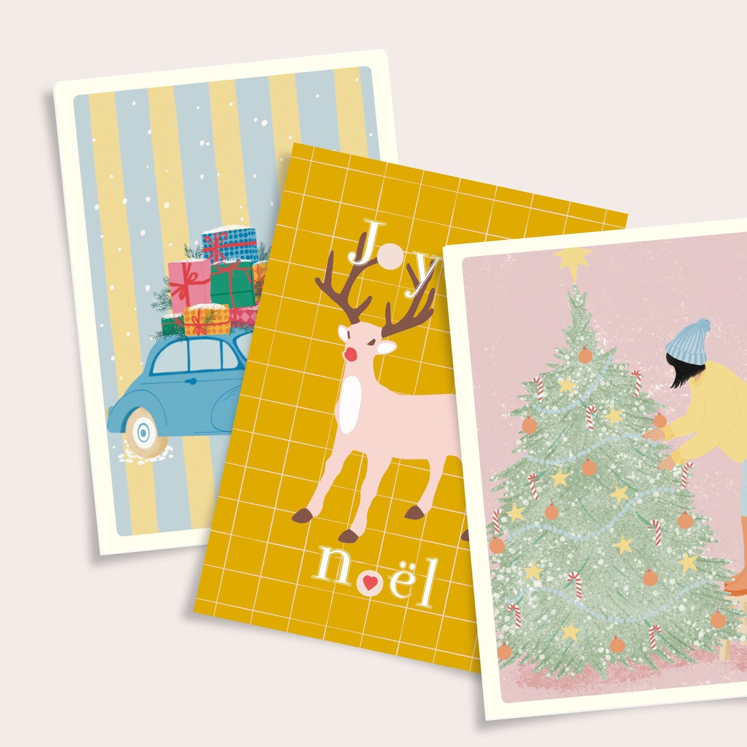 Cartes postales Noël et fêtes illustration Julie Roubergue