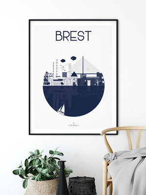 Affiche BREST La Ville Julie Roubergue