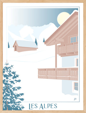 Affiche LES ALPES, Le Chalet Julie Roubergue