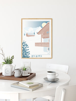 Affiche LES ALPES, Le Chalet Julie Roubergue