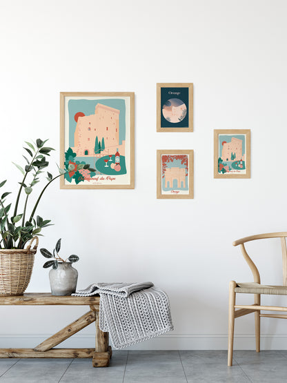 Cartes postales illustrées sur le thème de la Provence par Julie Roubergue.