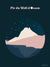 Carte postale Pic du Midi d'Ossau – illustration pastel du fameux pic des Pyrénées avec un fond marine.