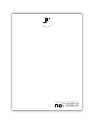 Verso de la carte postale illustrée  par Julie Roubergue