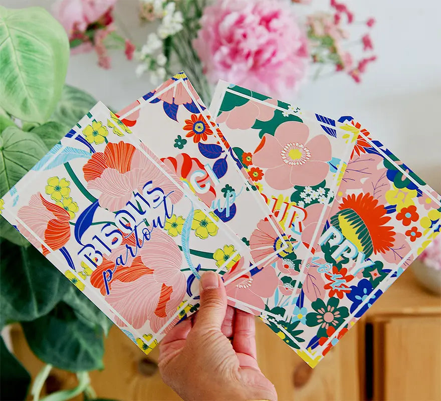 Cartes postales illustrées botanique et décoration Julie Roubergue