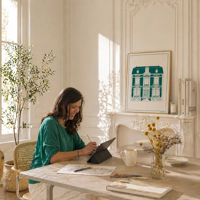 Portrait de maison personnalisé — illustration sur-mesure par Julie Roubergue