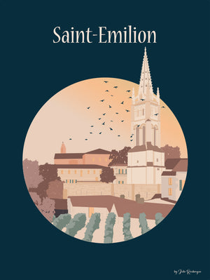 Carte Postale SAINT EMILION, Le Village Julie Roubergue