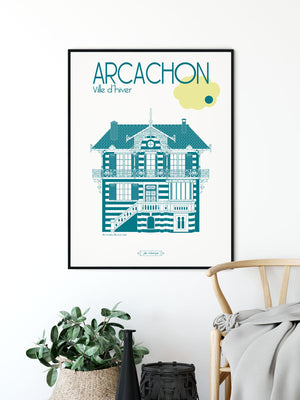 Affiche ARCACHON, Villa Trocadero Julie Roubergue