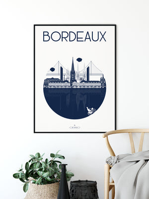 Affiche BORDEAUX, La Ville Julie Roubergue