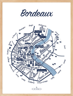 Affiche BORDEAUX, Le Plan Julie Roubergue