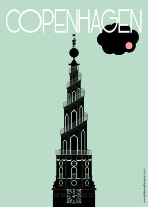 Affiche COPENHAGUE, Vor Frelsers Kirke Julie Roubergue