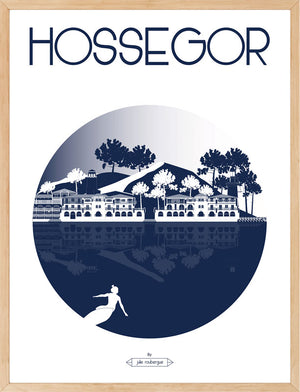 Affiche HOSSEGOR, La Ville Julie Roubergue