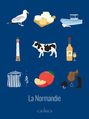 Affiche LA NORMANDIE, Les Iconiques Julie Roubergue