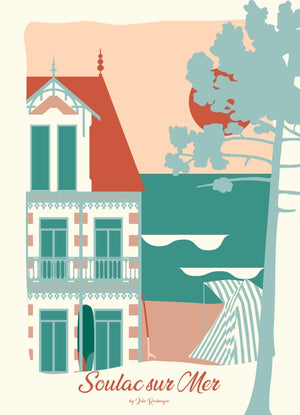 Affiche SOULAC-sur-MER, Bord de Mer Julie Roubergue