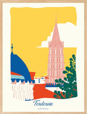 Affiche TOULOUSE, Saint Sernin Julie Roubergue