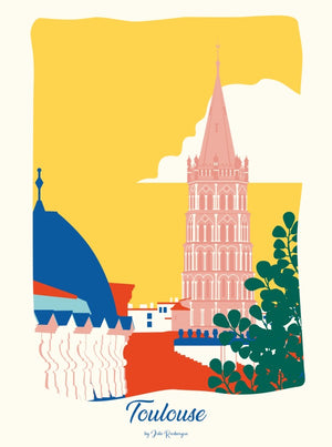 Affiche TOULOUSE, Saint Sernin Julie Roubergue